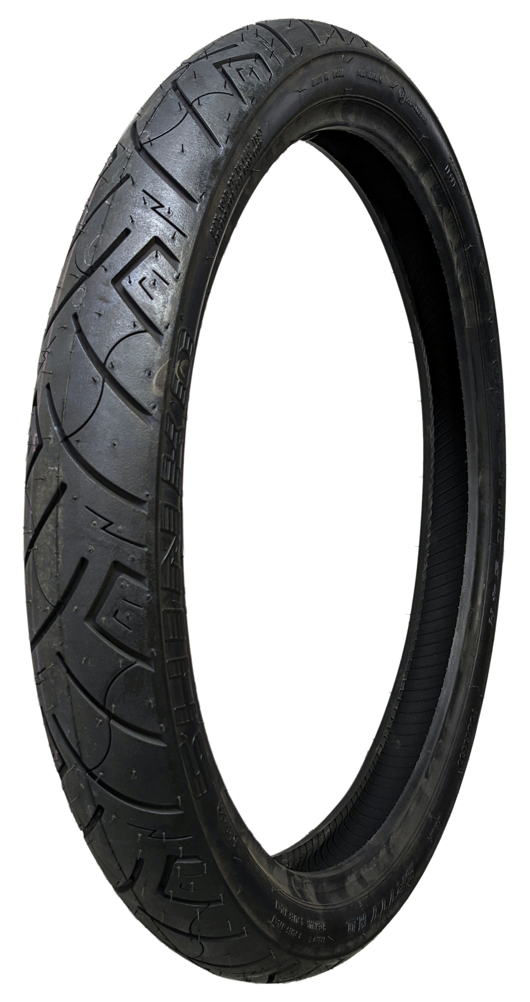 80/90-21 F777 54H All Black Reinforced Front Tire - Click Image to Close