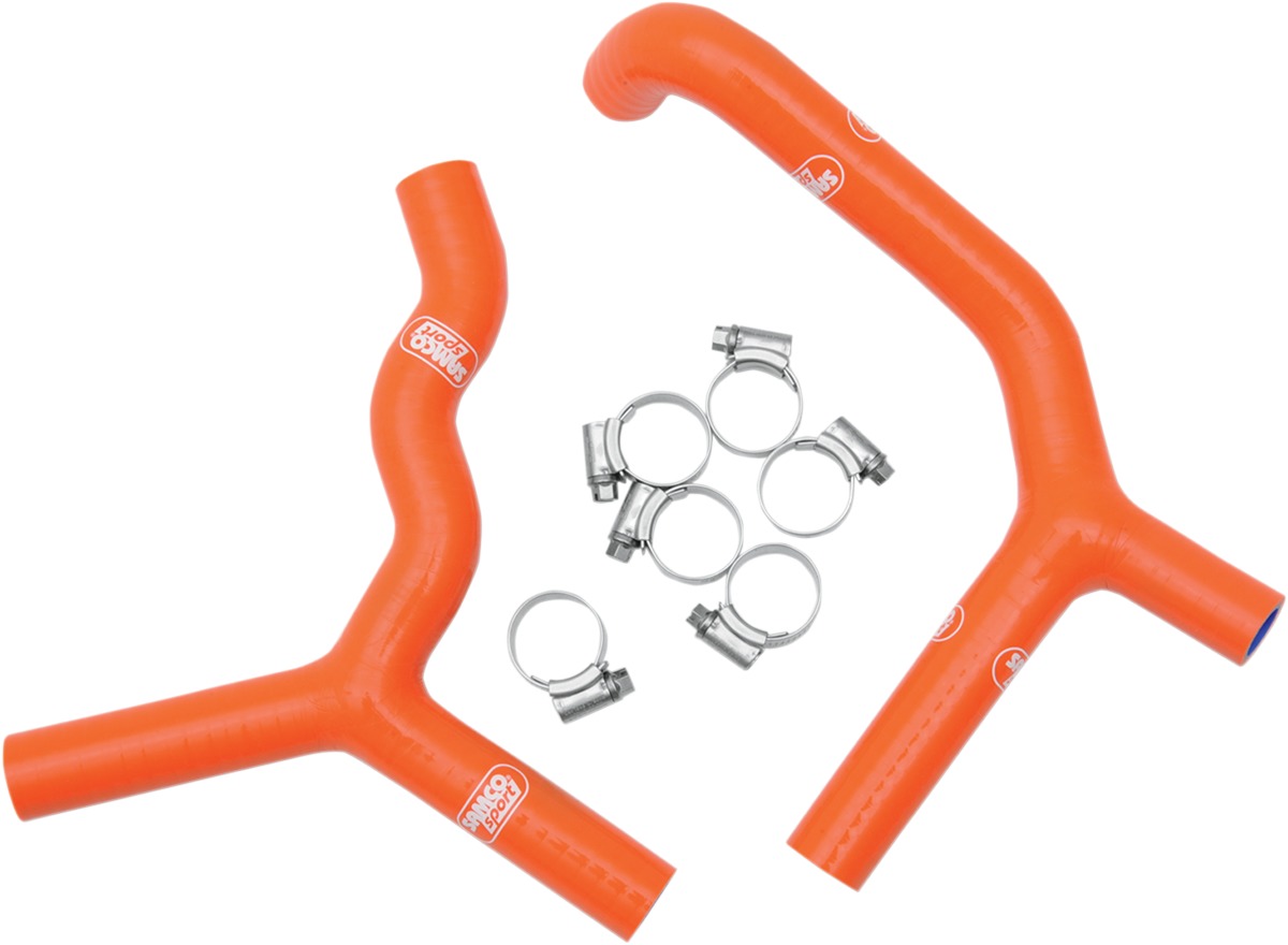 Radiator Hose/Clamp Kit Orange - For KTM: 08-12 85 SX & 04-11 105 SX - Click Image to Close