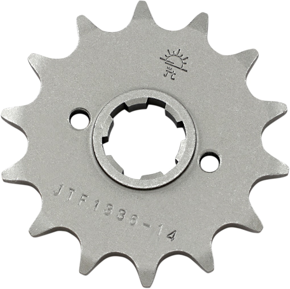 Steel Front Countershaft Sprocket - 14 Teeth - Fits 85-86 Honda ATC350X & 85-87 Honda XR350R - Click Image to Close