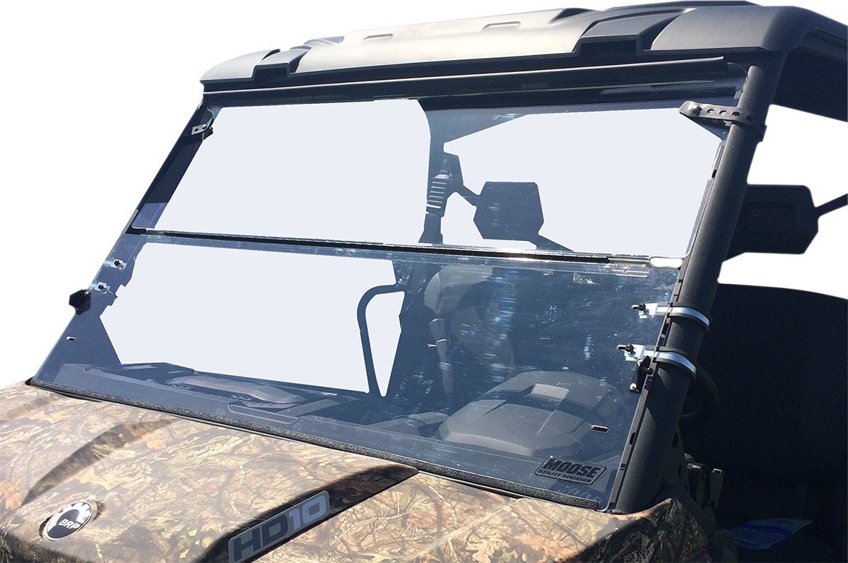 Clear Full Folding Windshield - For 16-18 Can-Am Defender - Click Image to Close