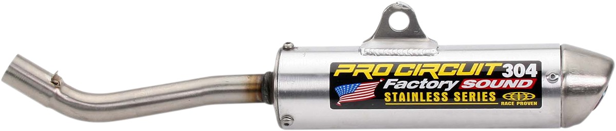 304 Aluminum Slip On Exhaust Silencer - For 03-05 KX125 - Click Image to Close