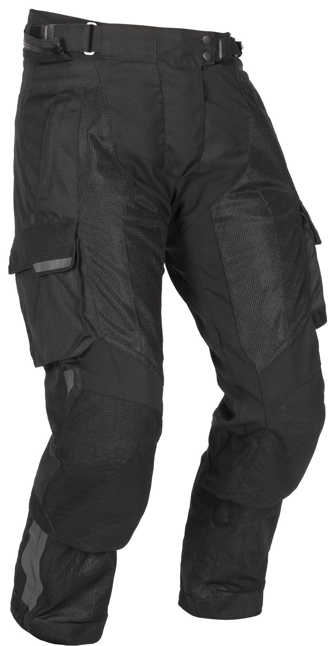 Men's Ridgecrest Hi-Flow Mesh Adventure Touring Pants - Small Black - Click Image to Close