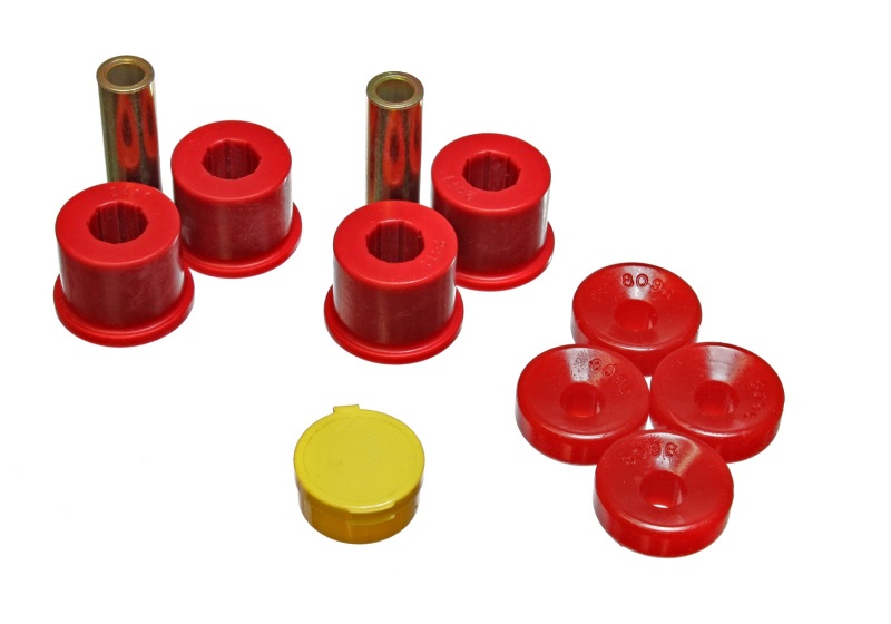 99-00 Honda Civic Si Red Front Shock Bushing Set - Click Image to Close