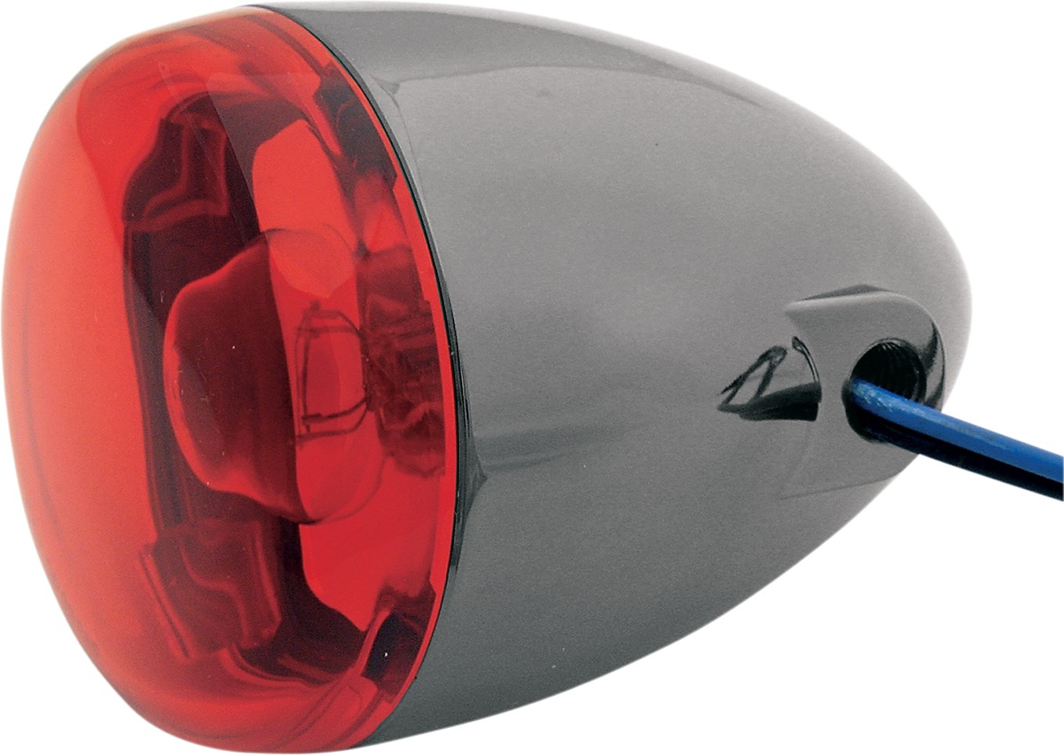 Deuce-Style Turn Signal Lamps - Deuce T/S Rr Blk Nkl Red - Click Image to Close