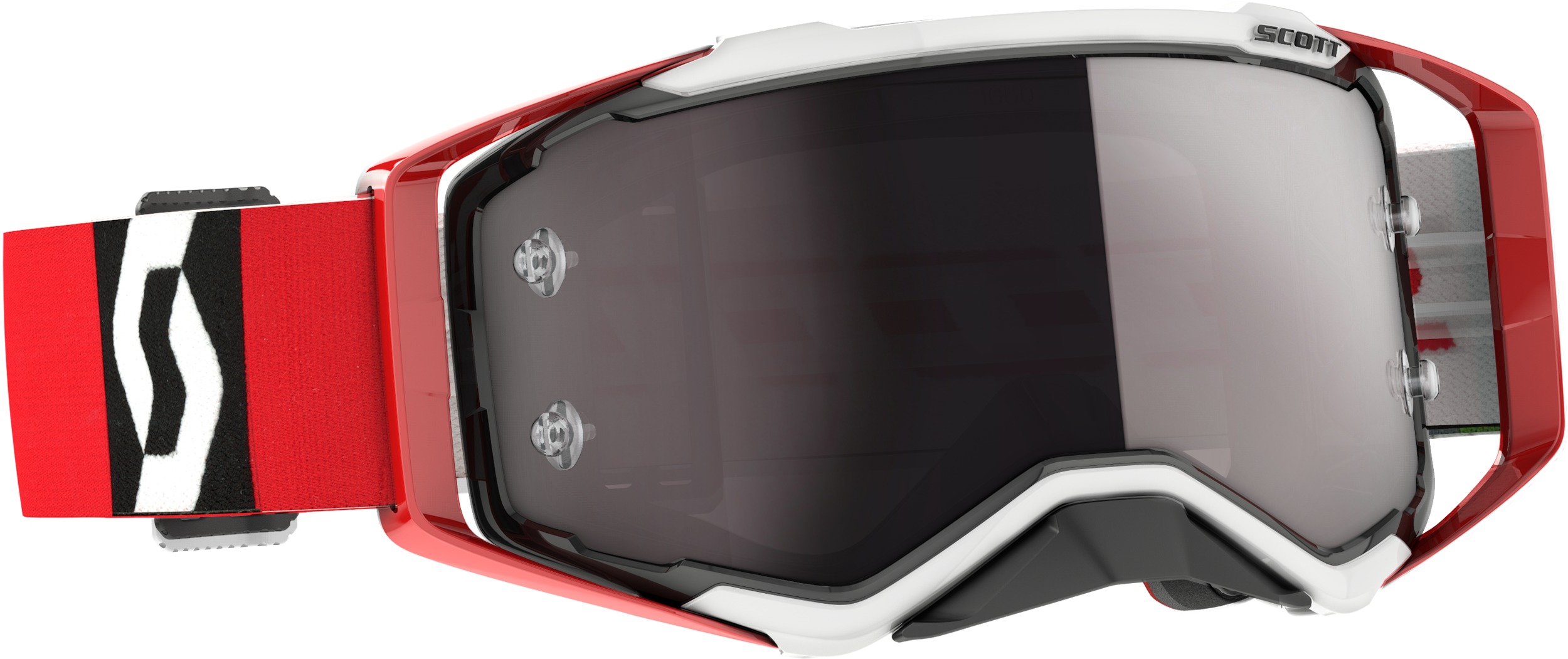 Prospect Goggles Red/Black Silver Chrome Works Lens - Click Image to Close