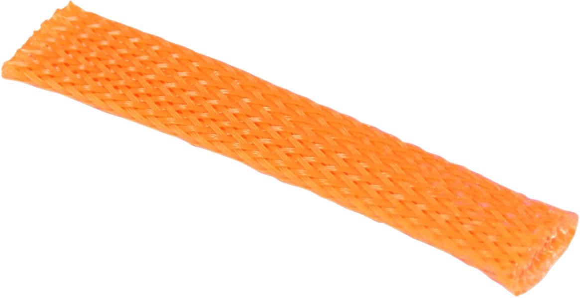 Braided Flex Sleeving 10ft. Section (3/8in. ID) - Orange - Click Image to Close