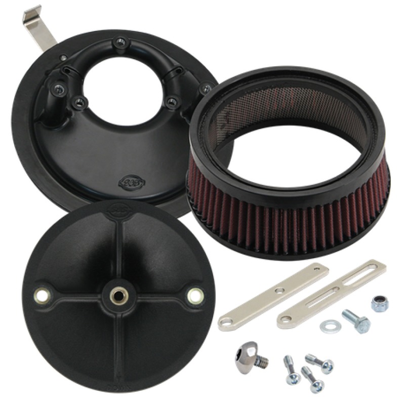 Universal Stealth Air Cleaner Kit - For 36-92 BT/57-90 Sportster Models w/ Super E/G Carbs - Click Image to Close