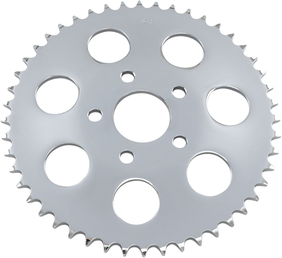 Carbon Steel Rear Sprocket 48T Chrome 0.23" Offset - Click Image to Close