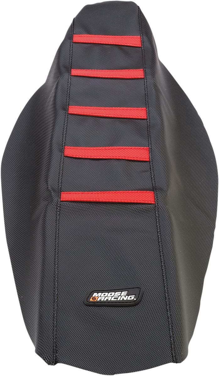 Black/Red Ribbed Seat Cover - For 13-17 Honda CRF250R CRF450R - Click Image to Close