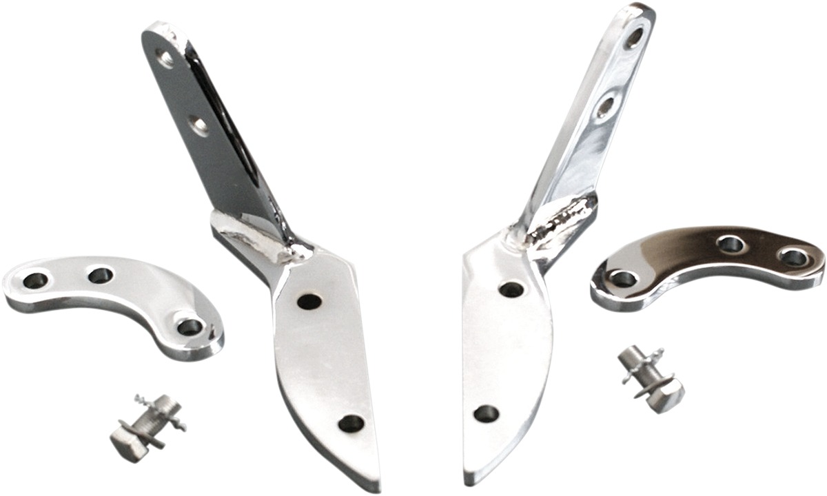 Adjustable Bolt-On Highway Bar Footpeg Mounts - Chrome - Spyder RT RTS - Click Image to Close