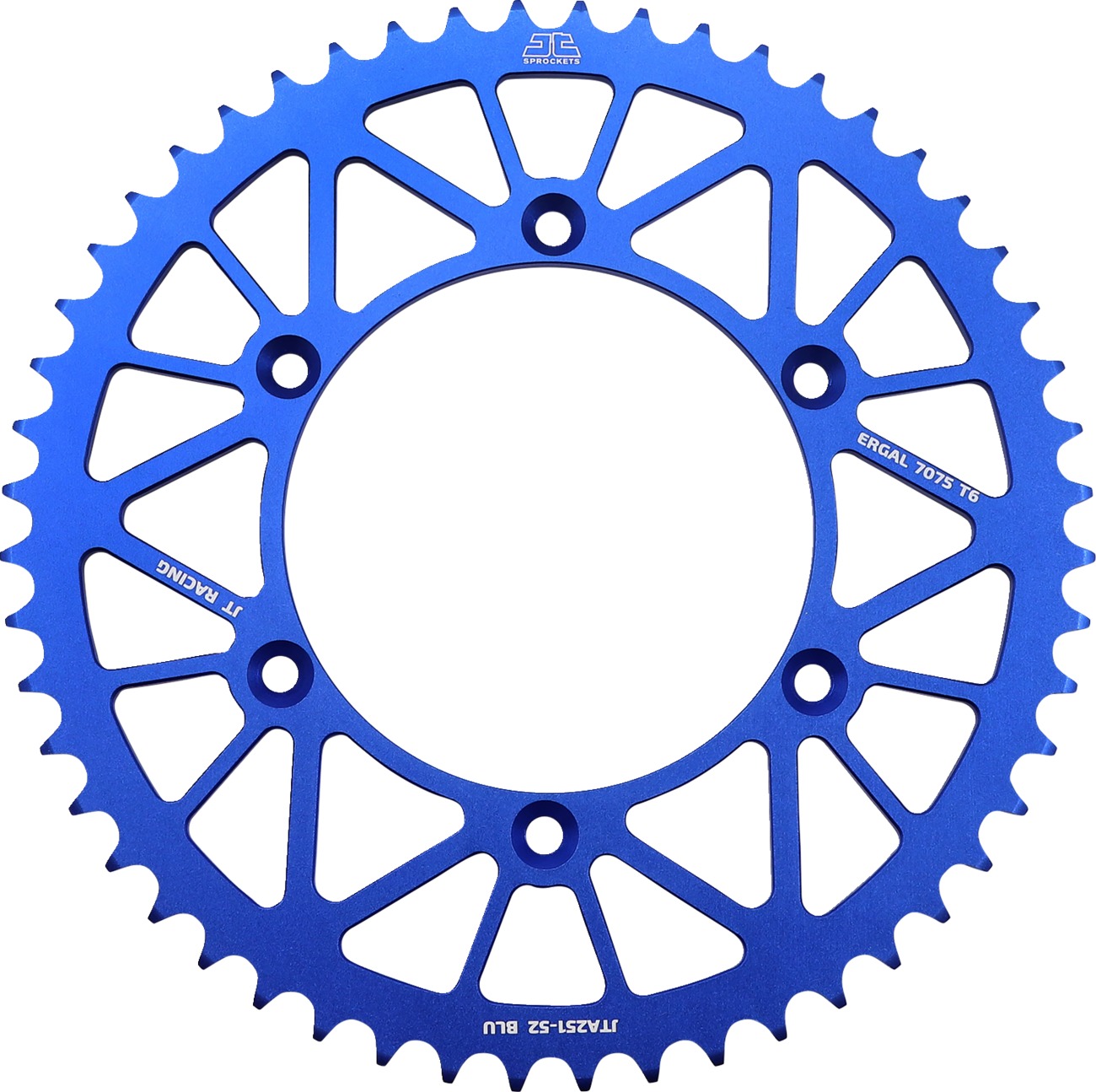 Blue Aluminum Rear Sprocket - 52 Teeth 520 Pitch - Click Image to Close