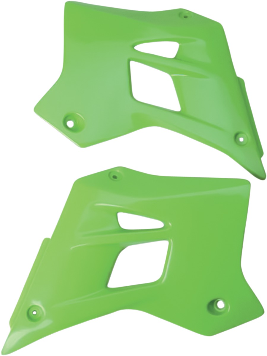 Radiator Shrouds for Kawasaki - Rad Shr '05 Grn Kdx200/220 - Click Image to Close