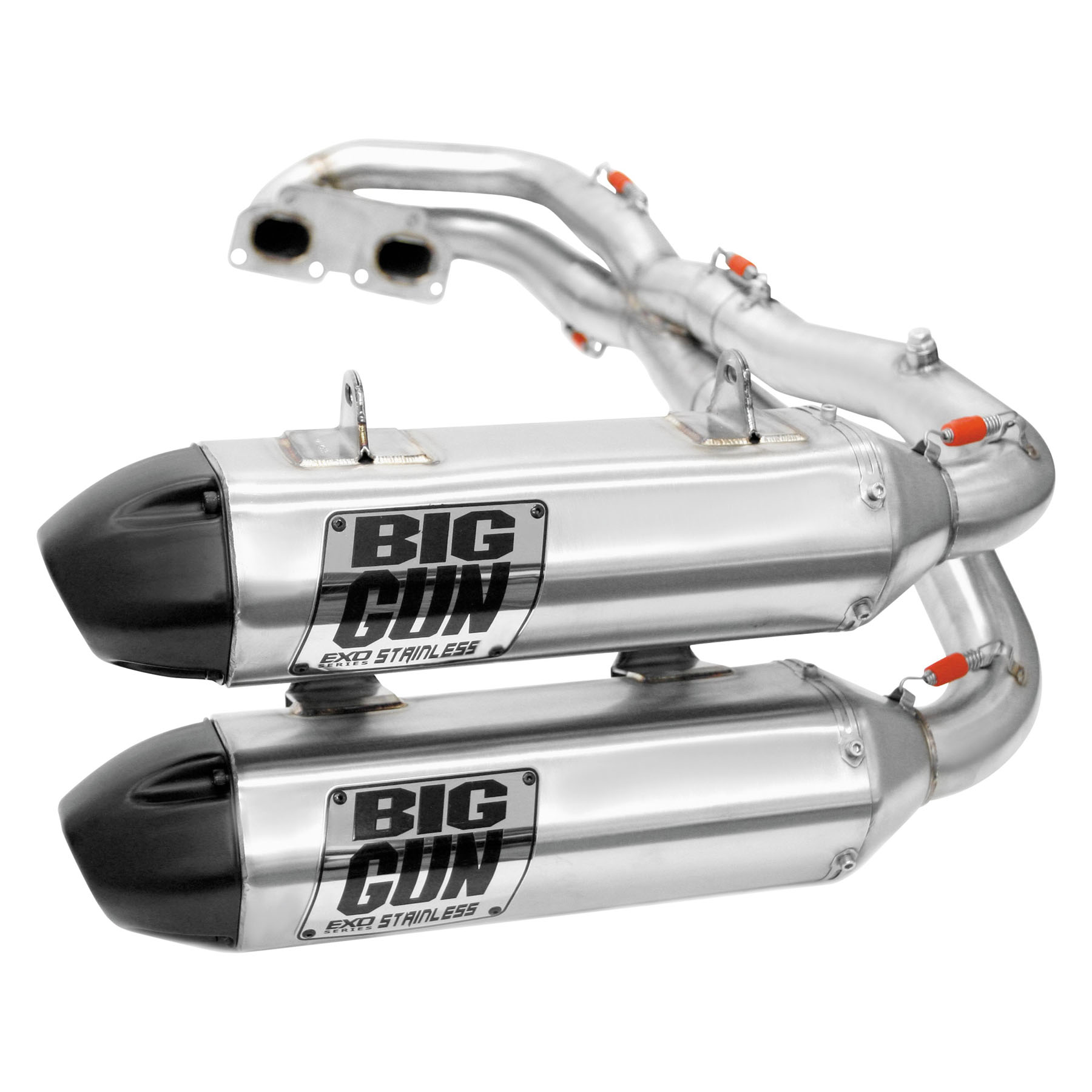 15-23 Polaris RZR S 900/RZR 4 900 EXO Stainless Dual Full Syst Exhaust - Click Image to Close