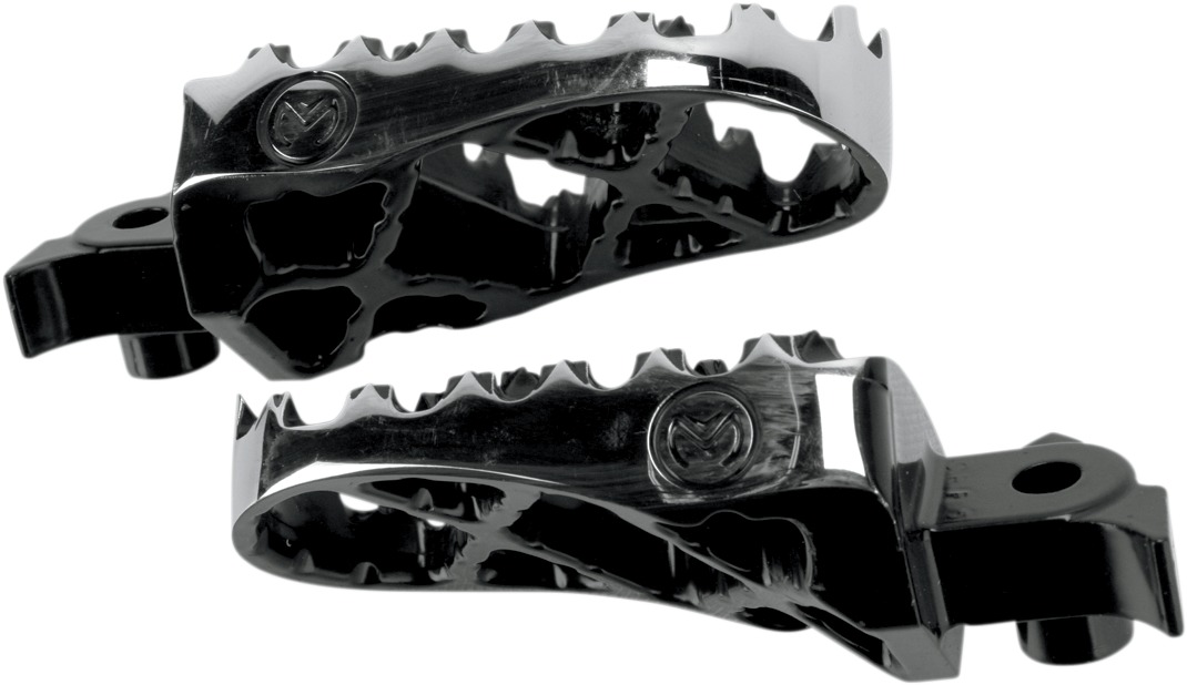 Black/Silver Hybrid Footpegs - For 87-19 CRF50F CRF70F CRF100F KLR650 - Click Image to Close