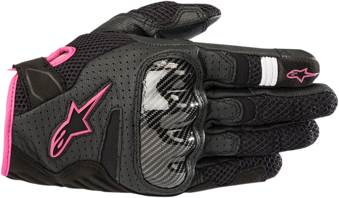 Women's SMX1 Air V2 Street Riding Gloves Black/Fuchsia Large - Click Image to Close