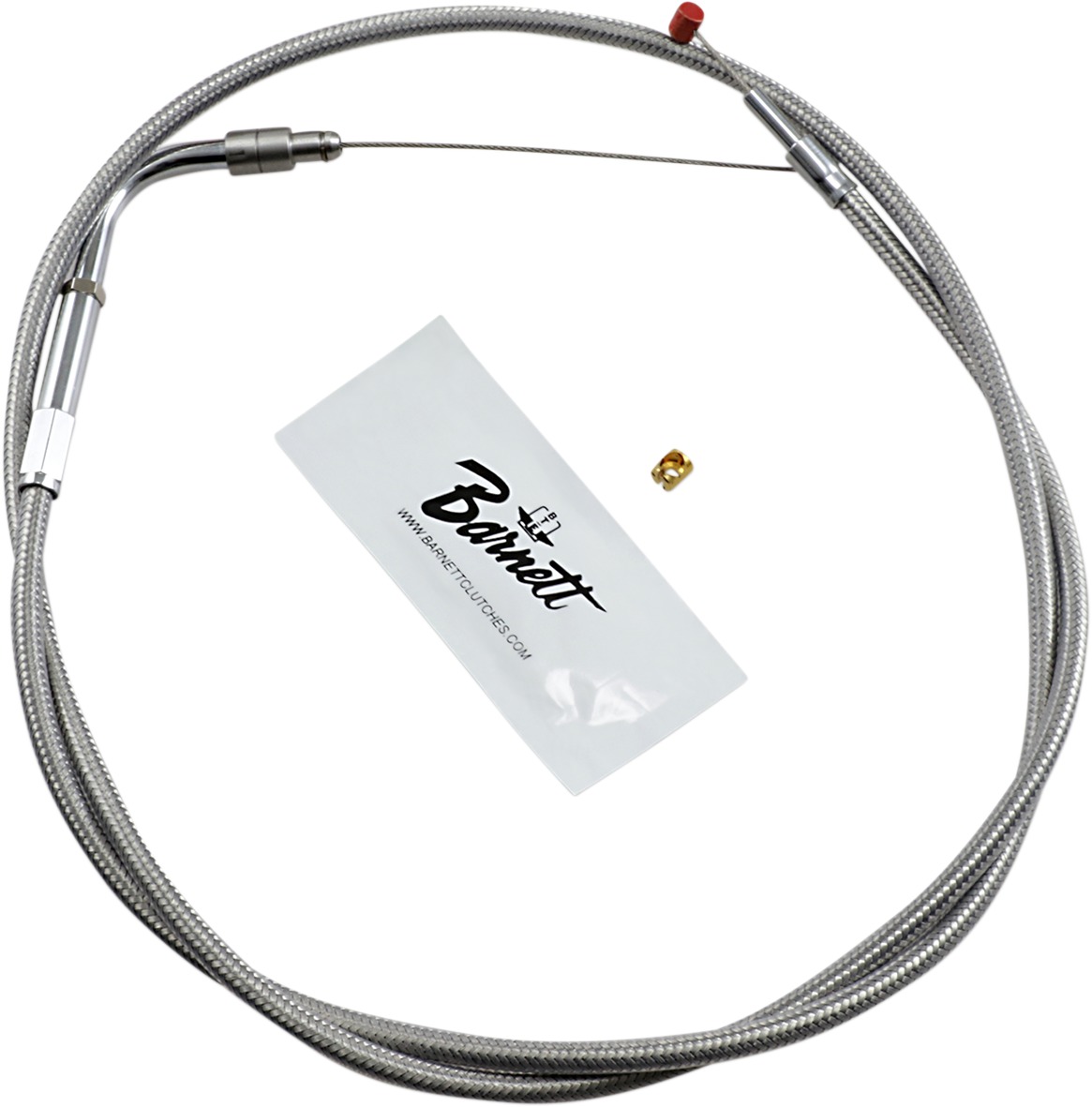 Stainless Steel Throttle Cable - Replaces 56327-96 on Big Twins w/ 42" Cable - Click Image to Close