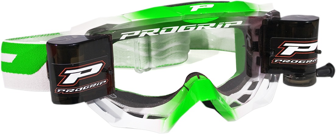 3200 Green Venom OTG Goggles - Clear Lens w/ Roll-Off System - Click Image to Close