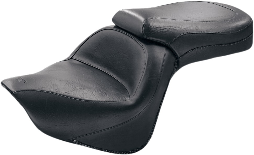 Touring Smooth Vinyl 2-Up Seat - Black - For VN900 Vulcan Cla/Cus - Click Image to Close