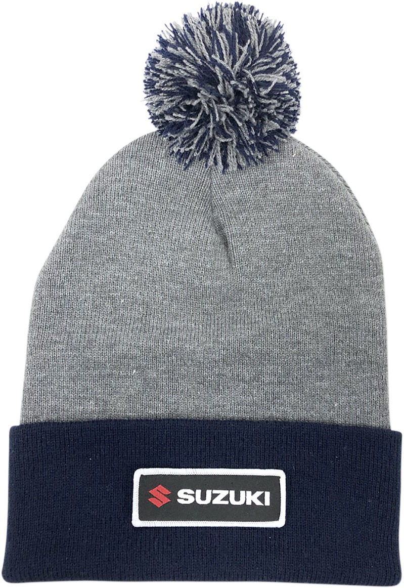 Men's Suzuki Pom Beanie - Suzuki Beanie Nvy - Click Image to Close