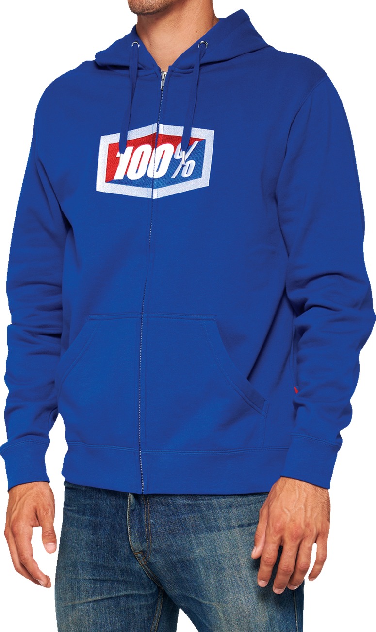 Men's Official Zip Hoody - Royal Blue Large - Click Image to Close