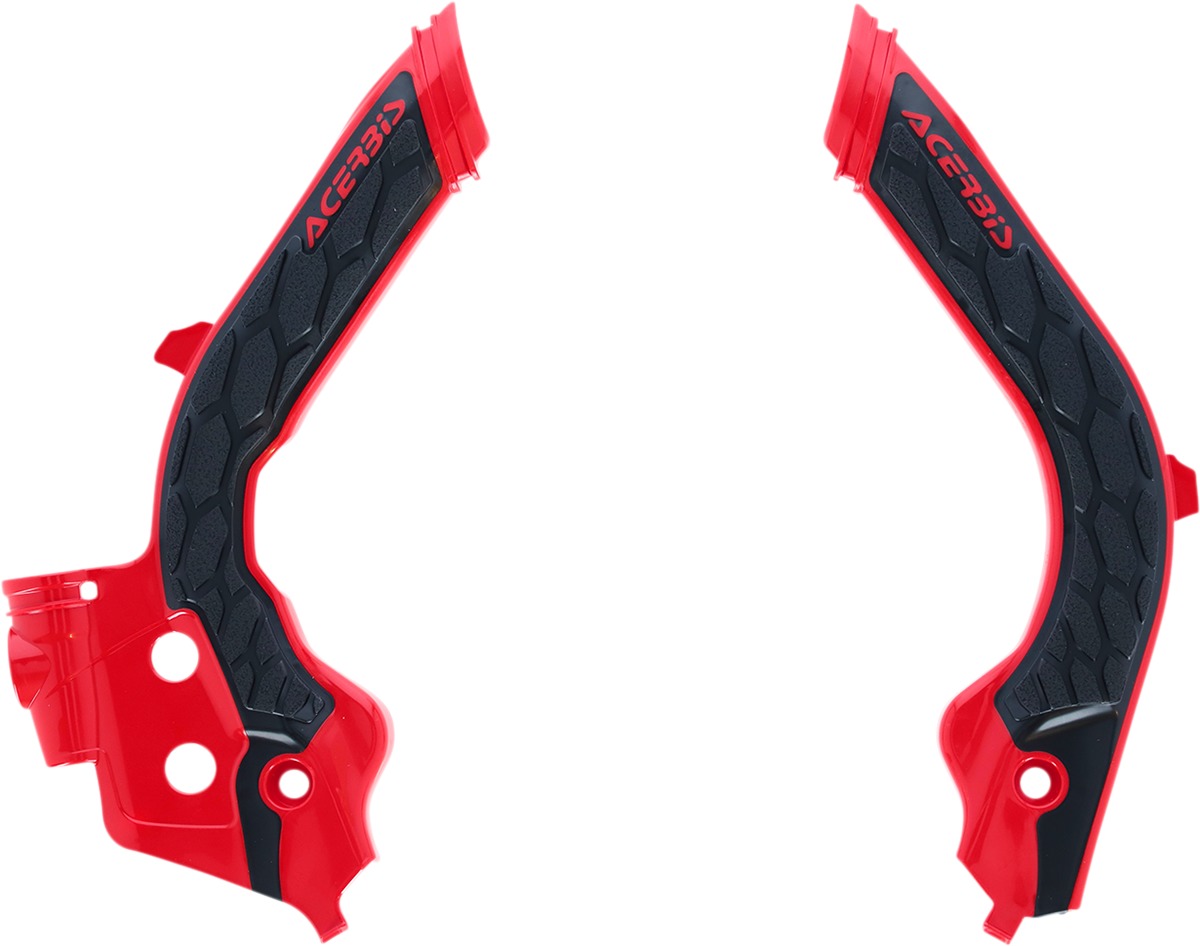 X-Grip Frame Guards Red/Black - For 19-23 Gas Gas Husqvarna 125-450 - Click Image to Close