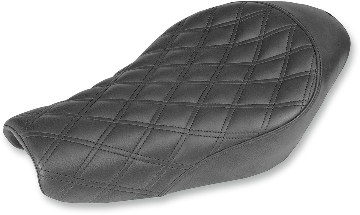 Renegade Lattice Stitched Solo Seat Black Gel - For 04-20 Harley XL - Click Image to Close