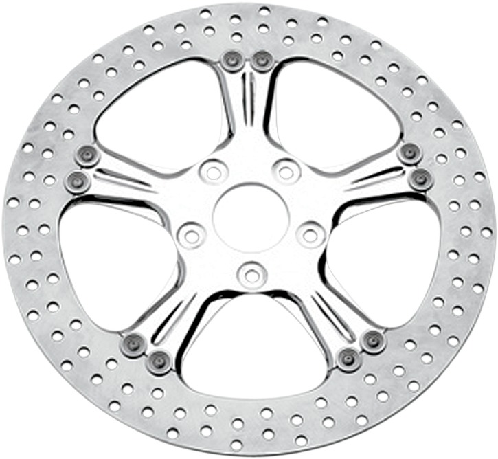 Front 2 Piece Brake Rotor Chrome 11.8" - HD Tour/Softail/Dyna - Click Image to Close