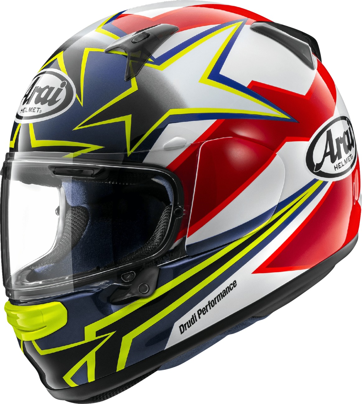 Arai Regent-X S&S Helmet - Medium, Yellow - Full face helmet with VAS shield system - Click Image to Close