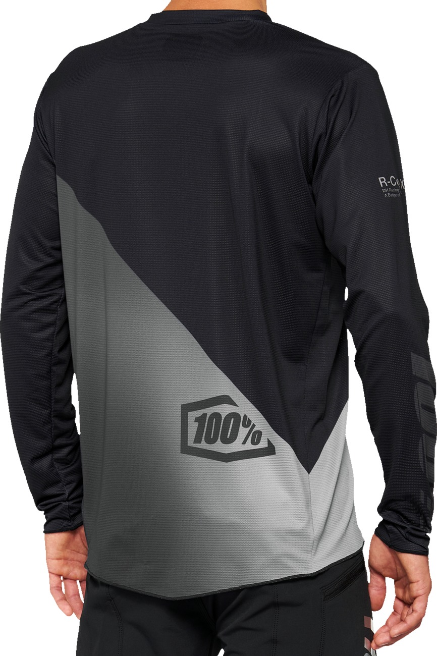 Men's R-Core X Long Sleeve Jersey - Rcore X Ls Jsy Blkgry Xl - Click Image to Close