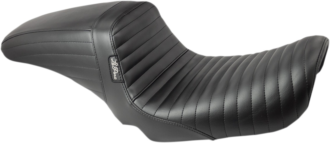 Kickflip Pleated Vinyl 2-Up Seat Black Foam - For 04-05 Harley FXD Dyna - Click Image to Close