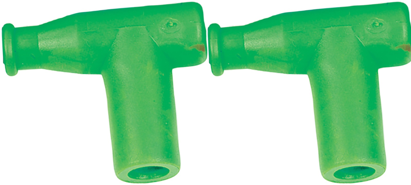 T Type Spark Plug Cap / Boot Green, 5k Ohm 2-Pack - Replaces NGK 8636 & TB05EMA - Click Image to Close