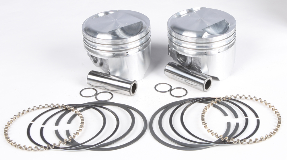 Cast Piston Kit EVO 80CI 10.5:1 +.030 - Click Image to Close