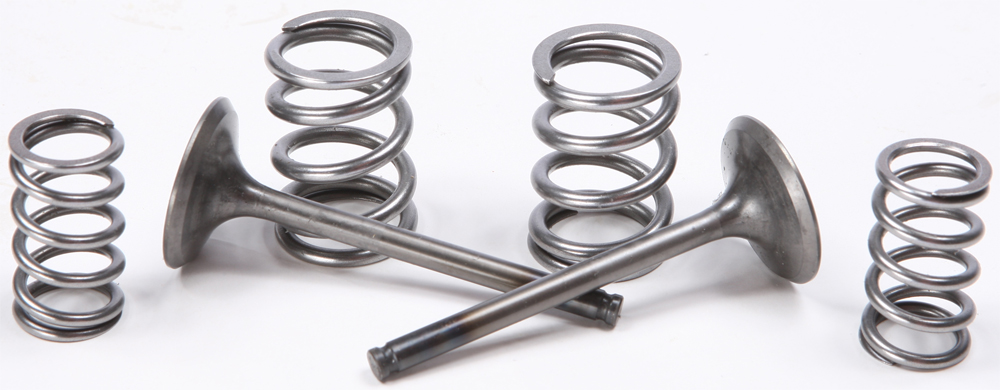 Steel Exhaust Valve/Spring Kit - For 09-18 Kawasaki KX450F - Click Image to Close