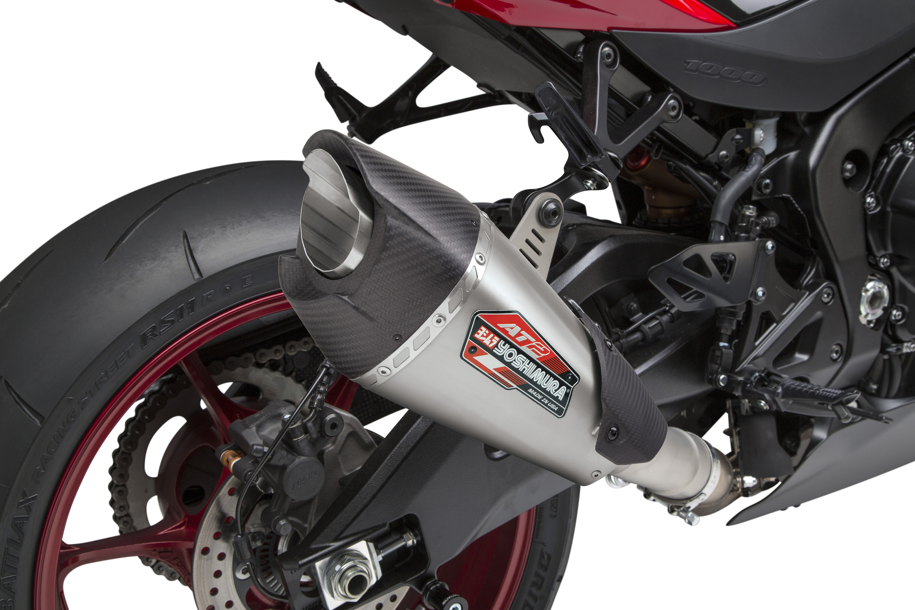 AT2 "Street" Stainless Steel Slip On Exhaust - For 17-24 Suzuki GSXR1000 - Click Image to Close