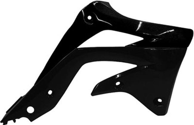 Radiator Shrouds - Black - For 12-15 Kawasaki KX450F - Click Image to Close