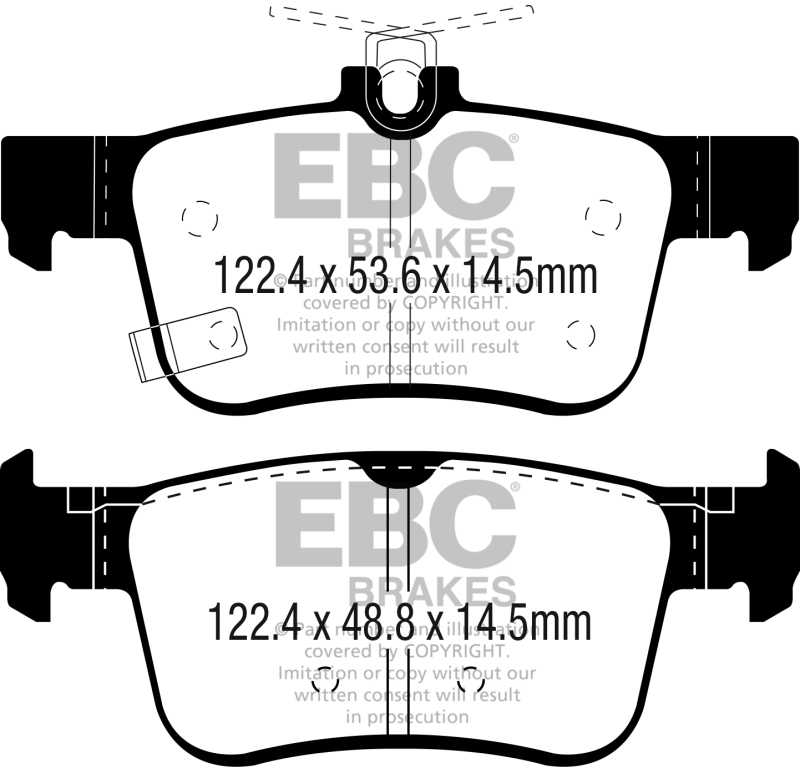 Redstuff Rear Brake Pads - For 2017+ Honda Civic Type-R - Click Image to Close