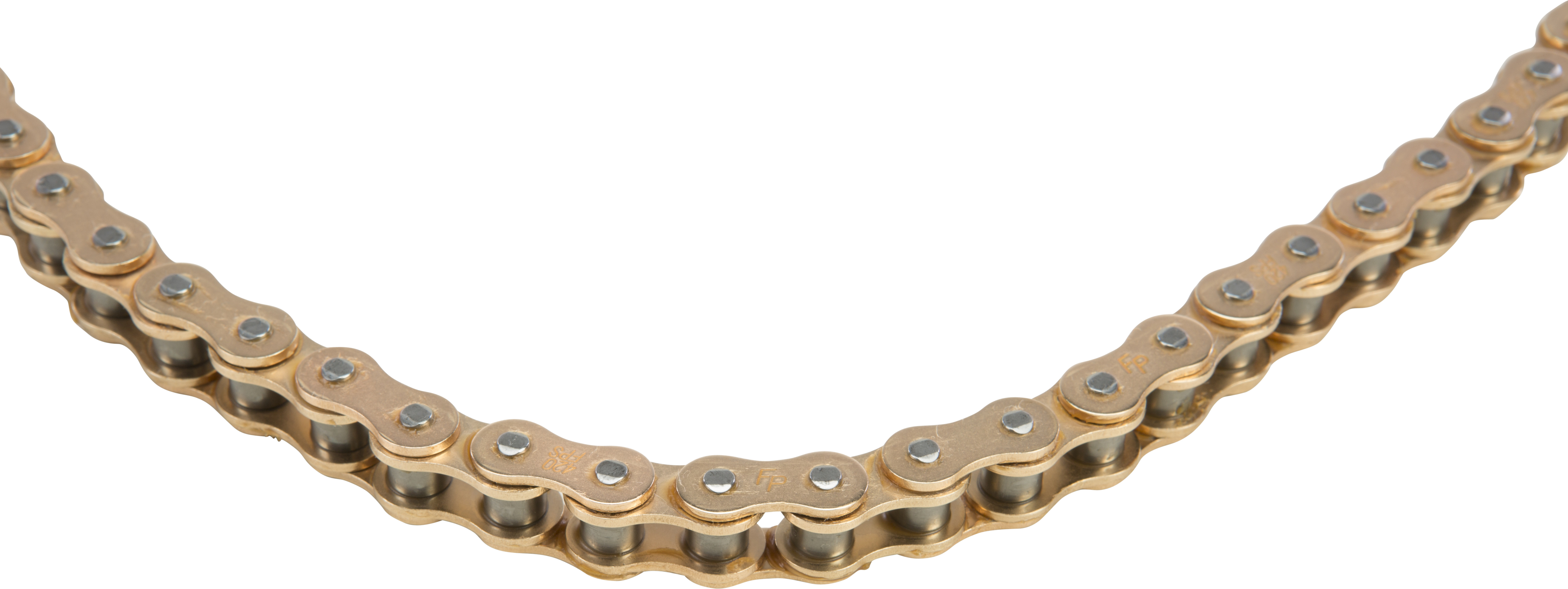 Standard Roller Chain 420 Pitch X 100 Links Gold - Click Image to Close