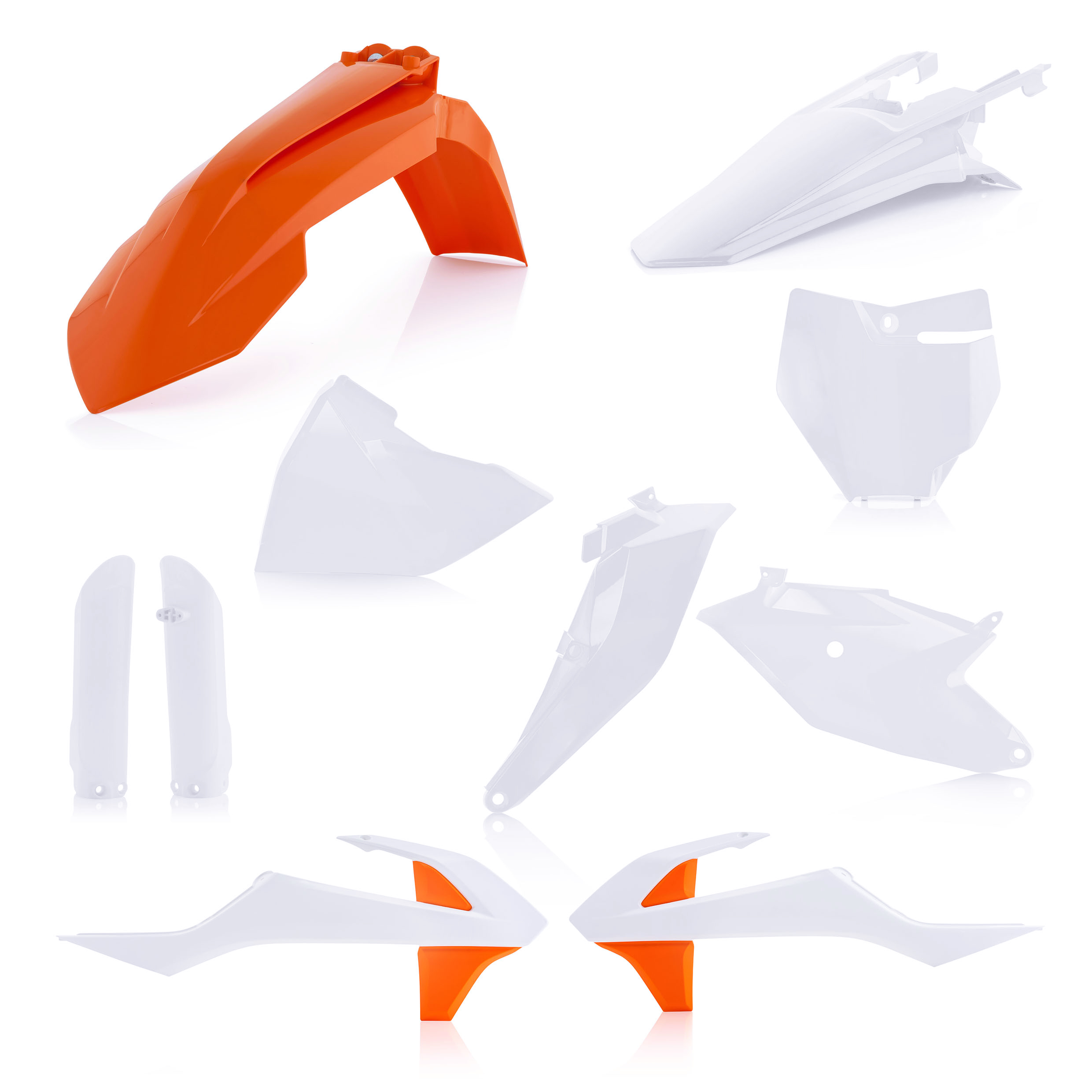 Full Plastic Kit - White/Orange Original 2020 - For 18-23 KTM 85 SX 17/14 - Click Image to Close