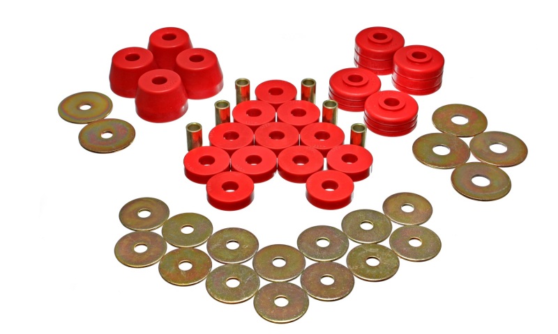 Energy Suspension Body Mount Bushing Sets - Red - Click Image to Close