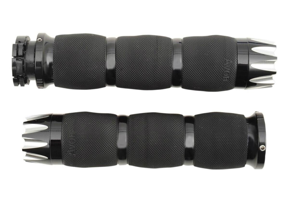 Metric Cruiser Grips - Air Cush Metric Blk Excalibur - Click Image to Close