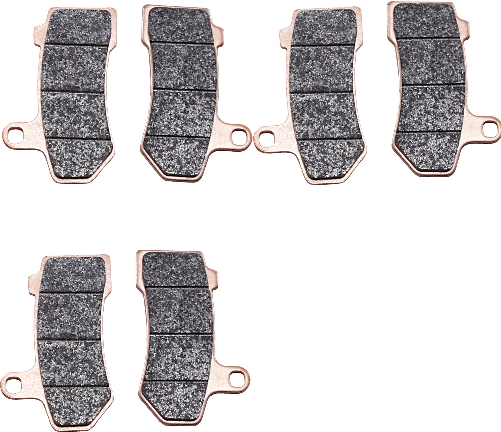 Complete Pad Set - Sintered Brake Pads - "HS" Compound - Replaces H-D # 41854-08, 42897-08, 42897-06 & 42850-06 - Click Image to Close