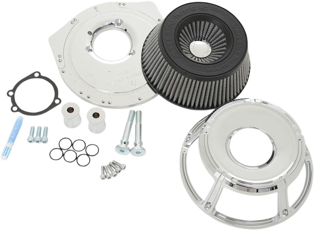 Slot Track Inverted Series Air Cleaner Kits - Air Cleaner Kit St Inv Chr - Click Image to Close