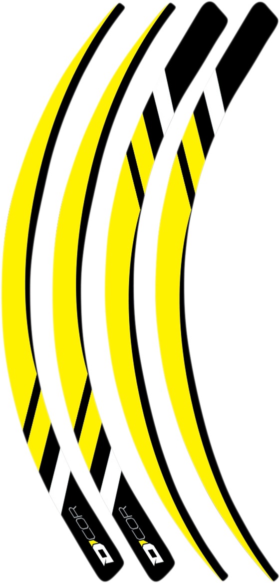 Rim Decals - Rim Decal Yellow 4Pc Kit - Click Image to Close