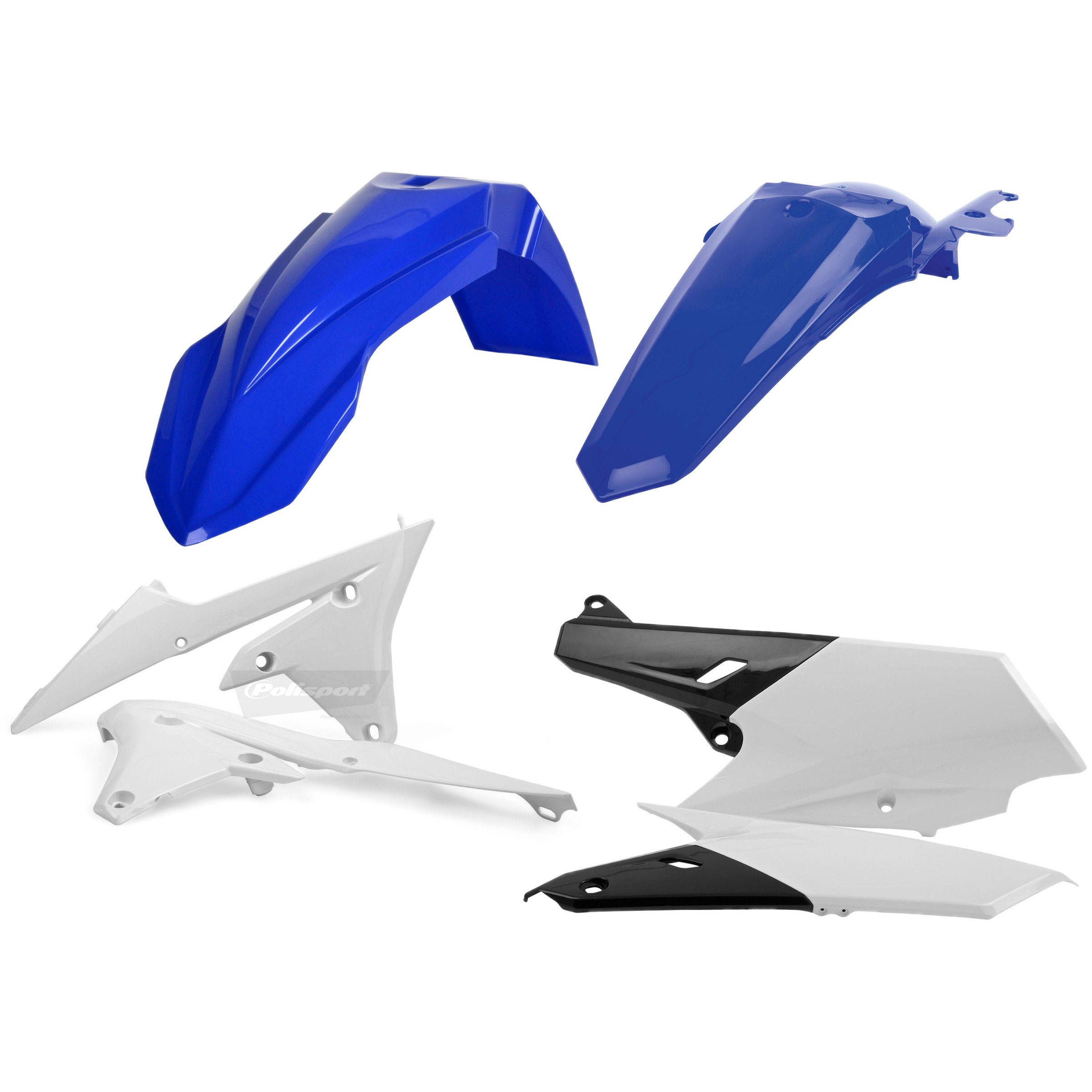 White & Blue Enduro Plastic Kit - For 15-19 Yamaha WR250F WR450F - Click Image to Close