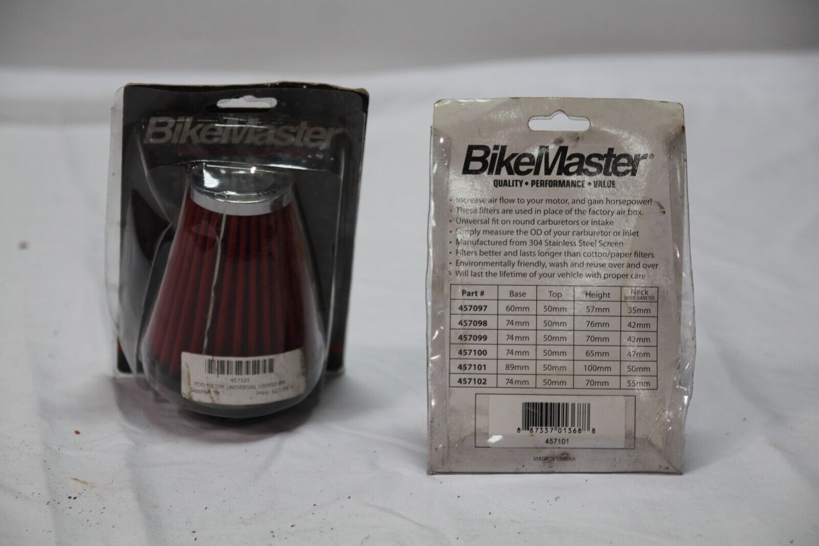 BikeMaster Universal Pod Filter 100 x 50 - Click Image to Close