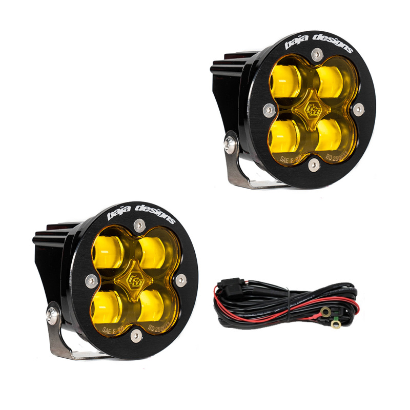 Squadron R SAE LED Spot Light - Amber - Pair - Click Image to Close