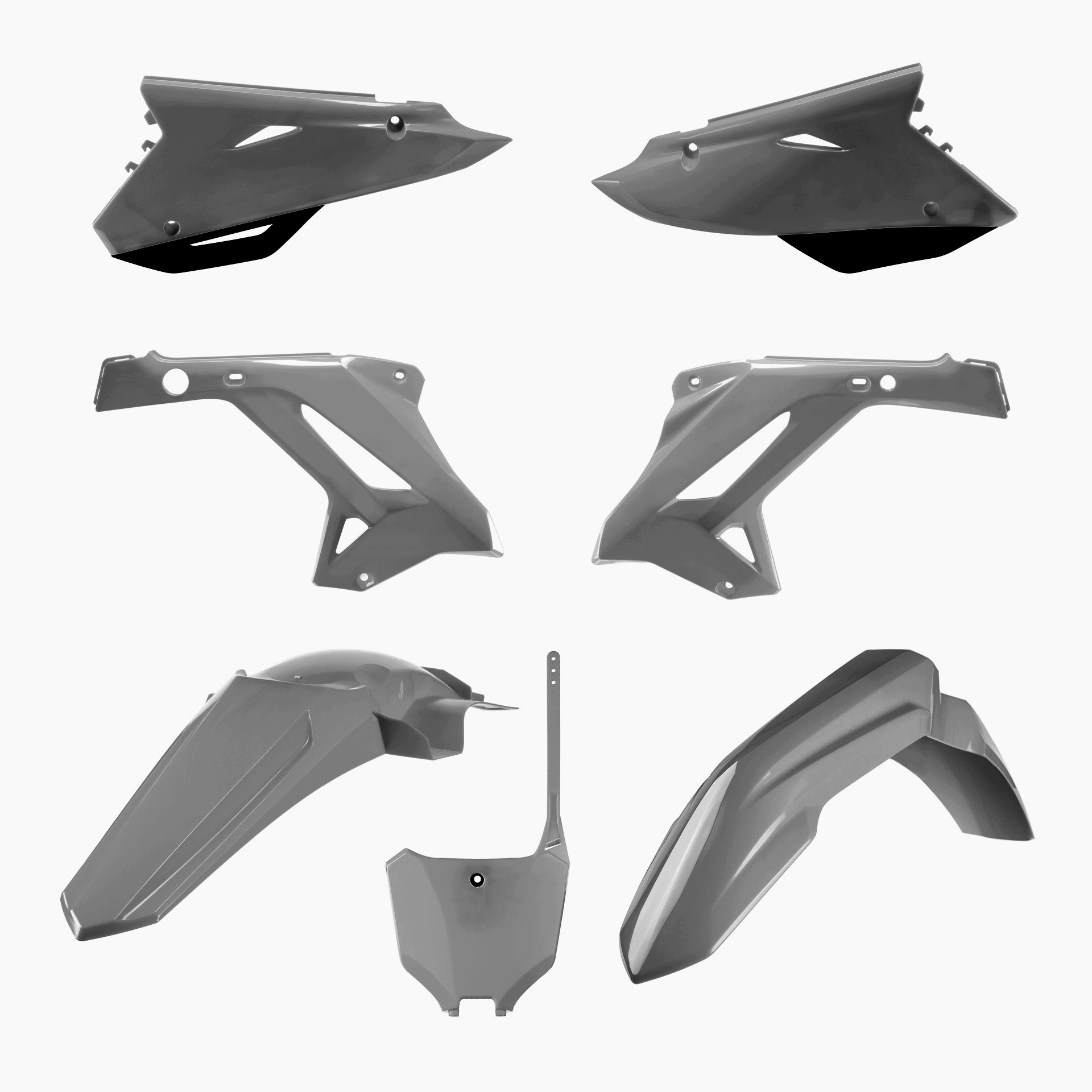 Nardo Gray Restyle Body Kit - Update to 2022 CRF Style - For 02-07 Honda CR125R & CR250R - Click Image to Close