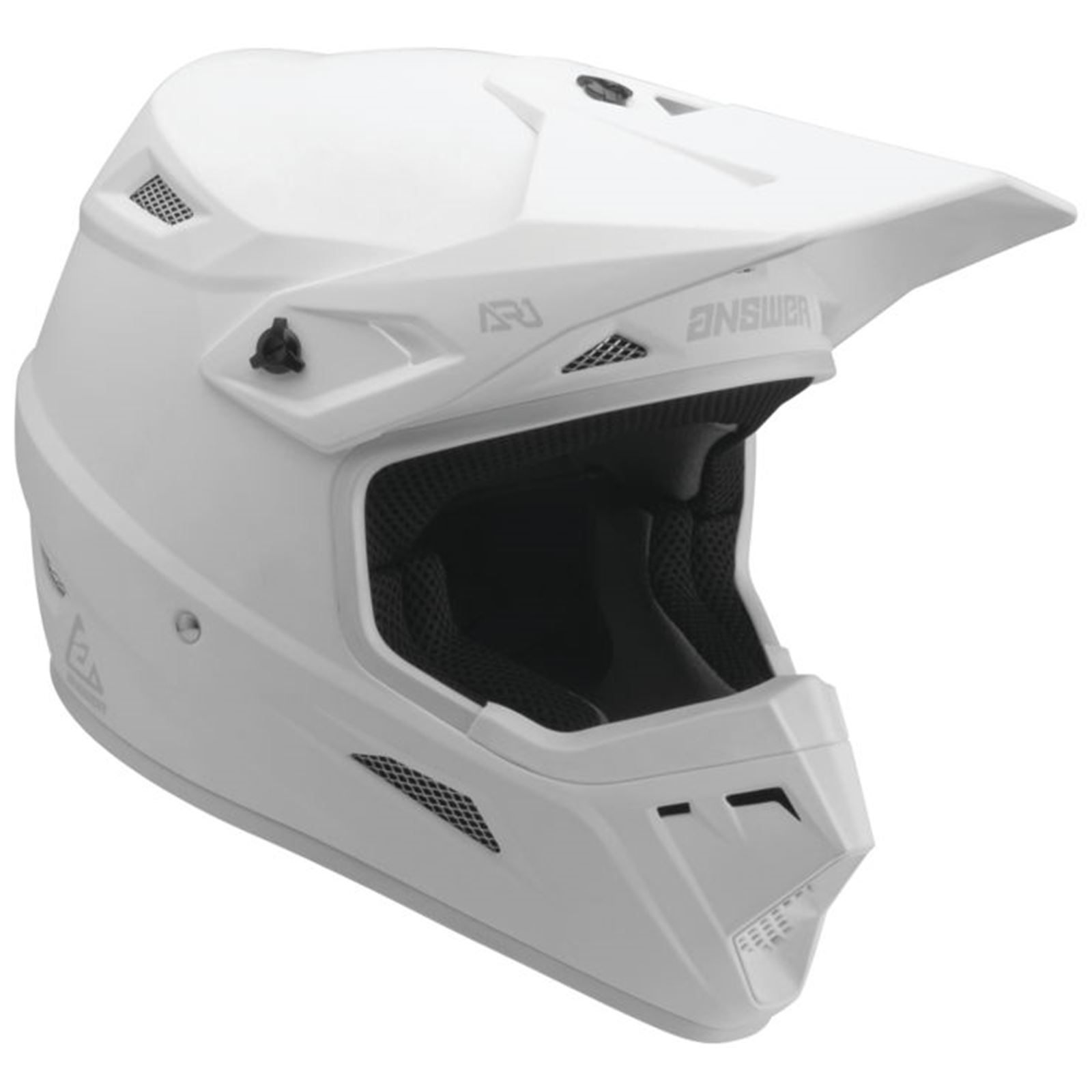 Answer AR1 Solid Helmet White Youth - Medium - Click Image to Close