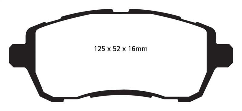 Greenstuff Front Brake Pads - For 10+ Ford Fiesta 1.6 (FOR NON-ST/NON-TURBO) - Click Image to Close