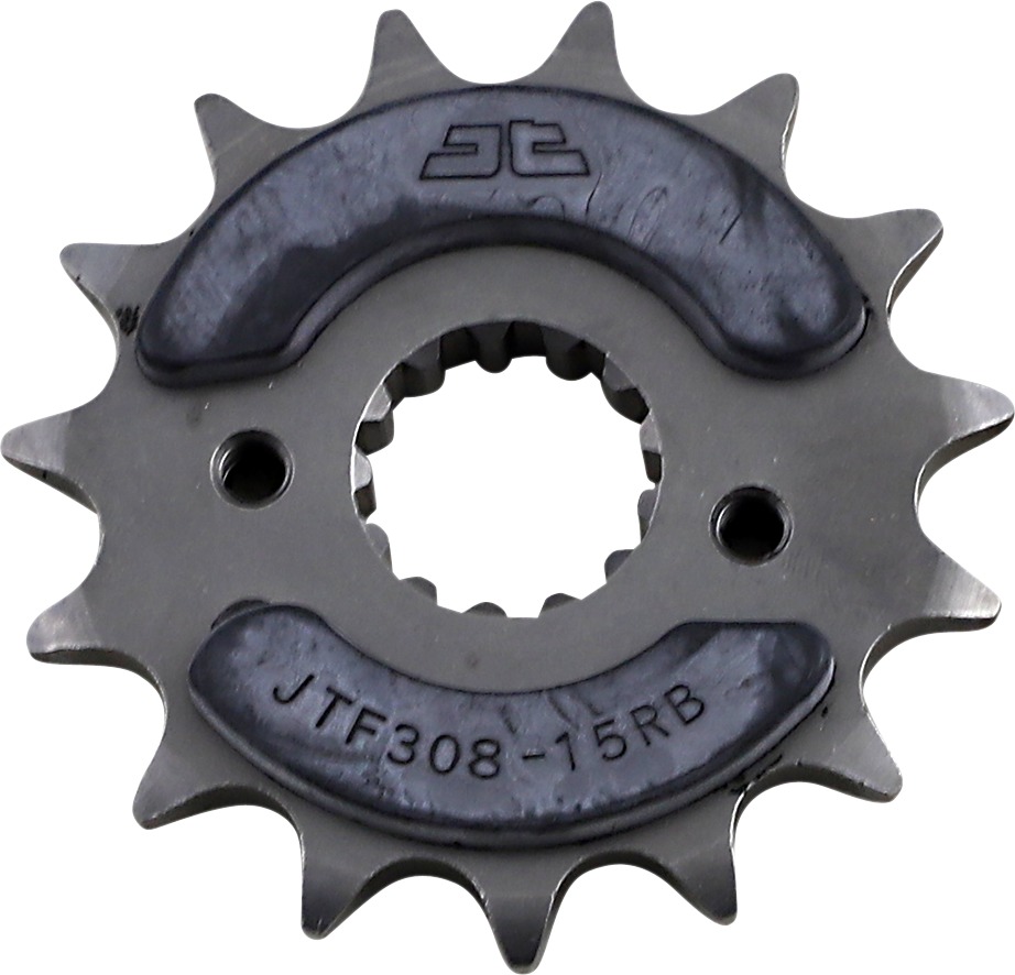 Steel Front Sprocket w/ Rubber Damper - 15 Teeth - New JT! - Click Image to Close